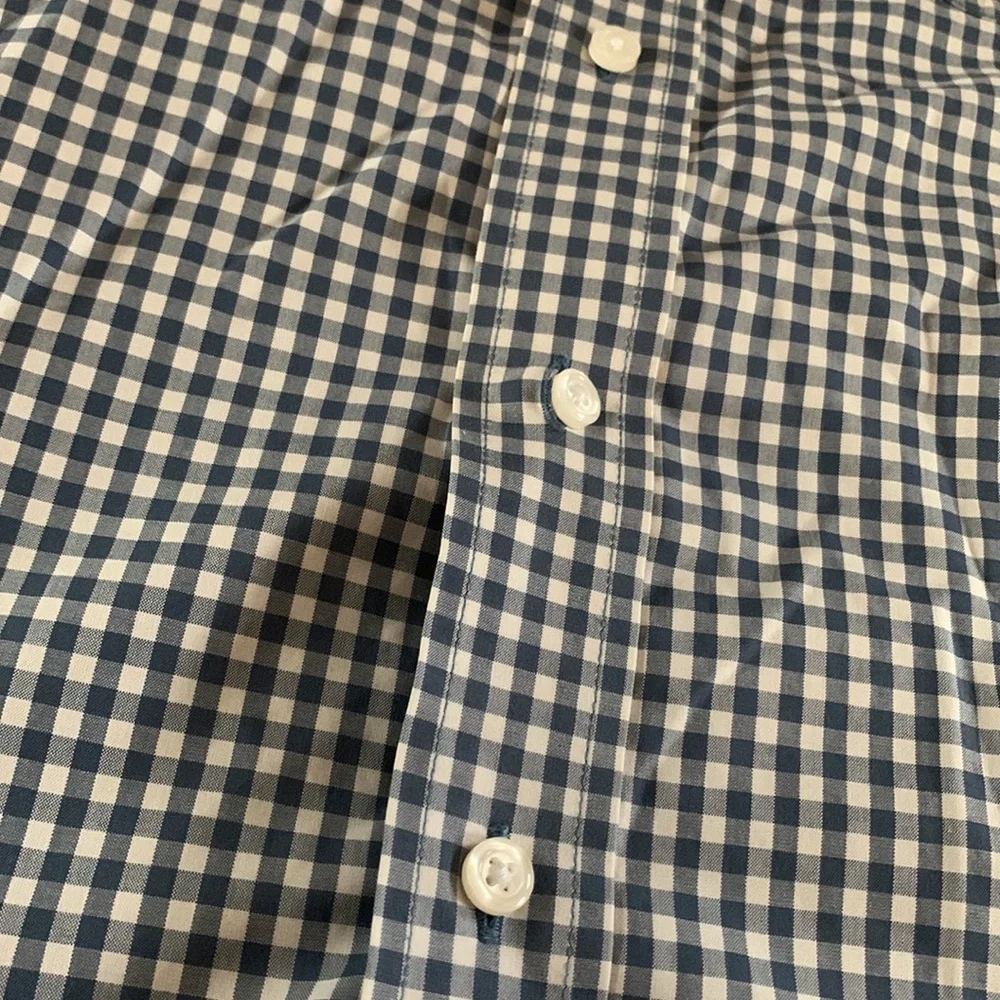 Jos A Bank Blue Plaid Button Down Shirt Tailored Fit Medium - Picture 5 of 6